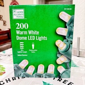Home Accents 200 Count Warm White Dome LED Lights 58 ft Christmas Wedding Lights
